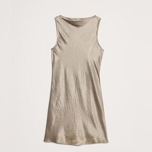 Elegant Silver-gold Sleeveless Dress
